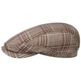 Stetson Hatteras Wool Silk Check Flatcap