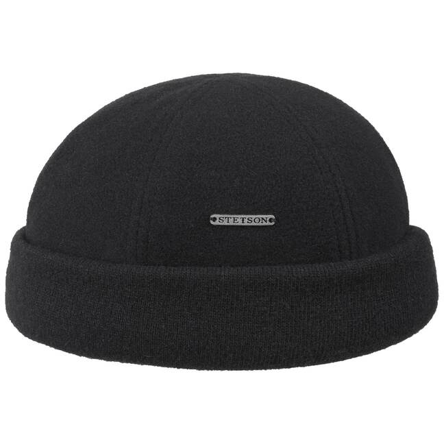 Stetson Sparr Docker Dames/Heren Made In The EU Fleece Voering Wollen Muts Omslagmuts Met Omslag Dockermutsen Voor Herfst Winter L 58 59 Cm Zwart 1011347358