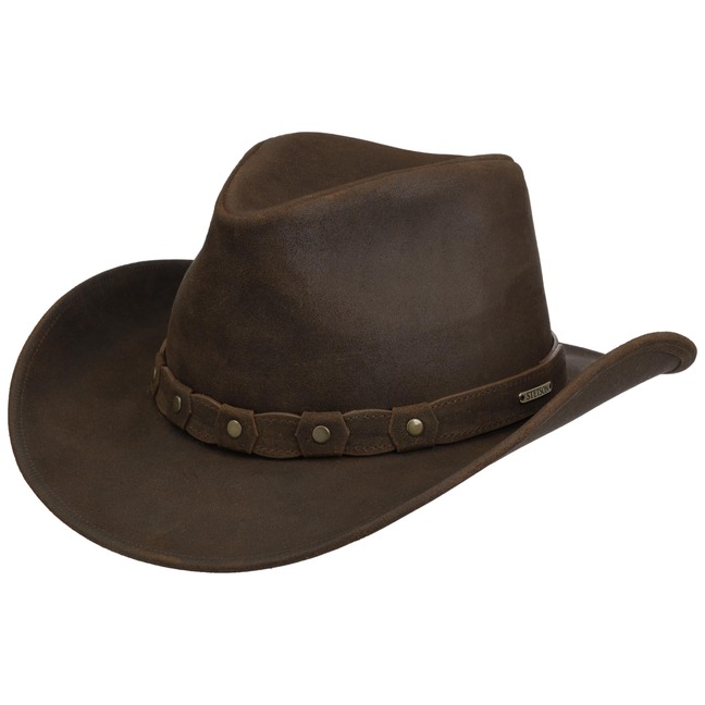 Stetson Calf Split Western Leather Hat Stetson Calf Split Western Leather Hat