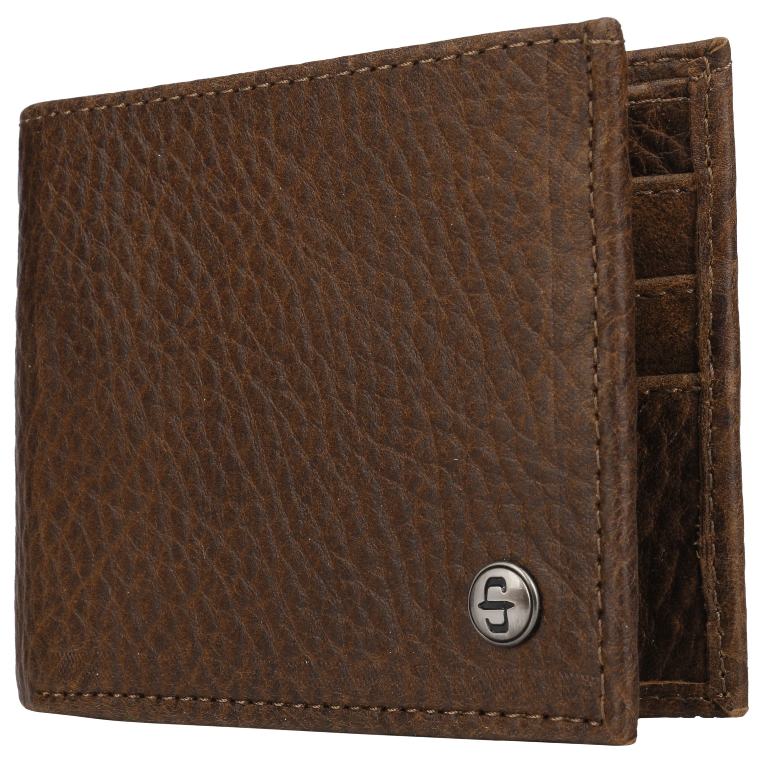 Stetson American Bison Leather Bi-Fold Wallet