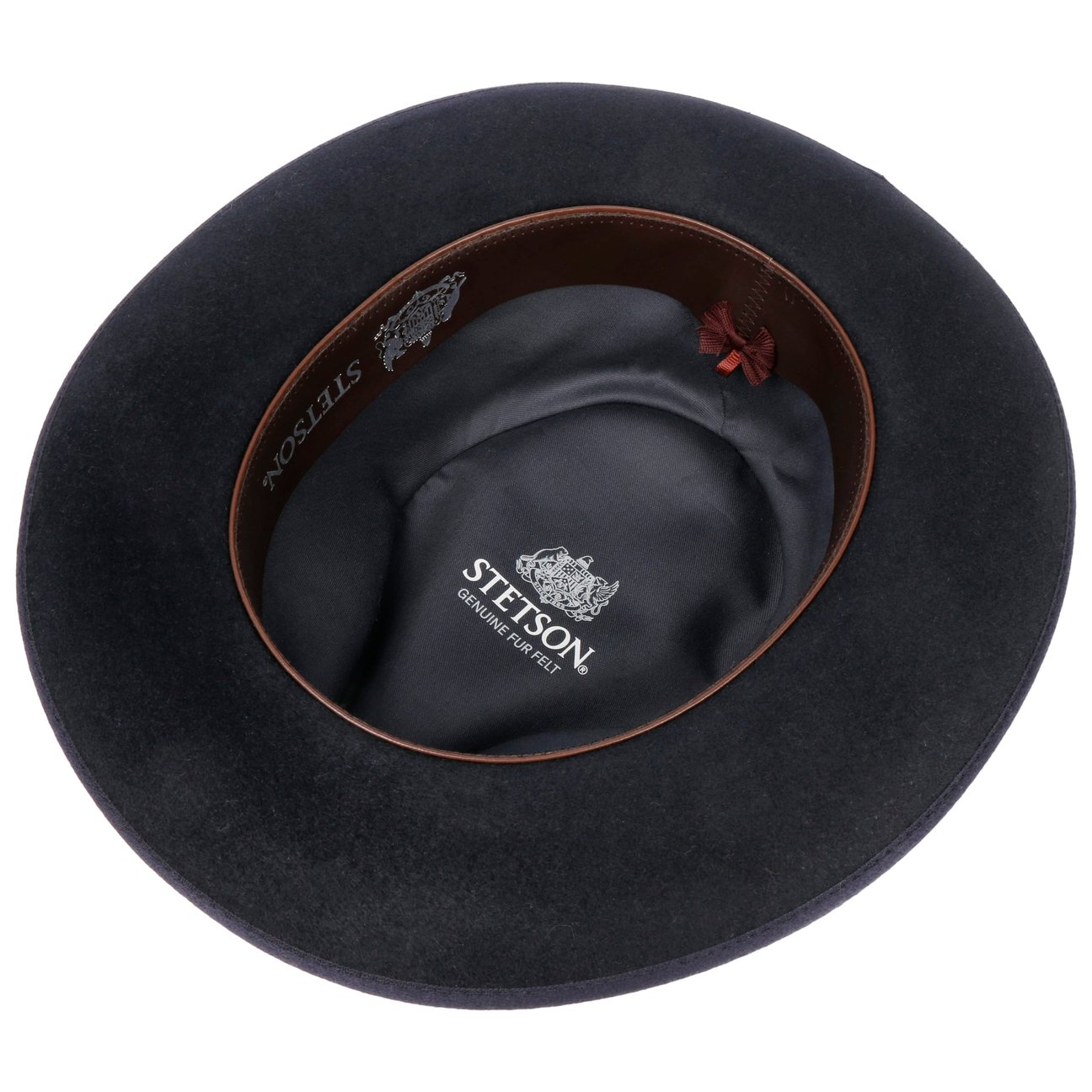 STETSON Chapeau Elkader Trilby Femme/Homme - Pour Homme Fedora Avec Ruban Gros Grain Printemps-été, Rouge Foncé, 60-61