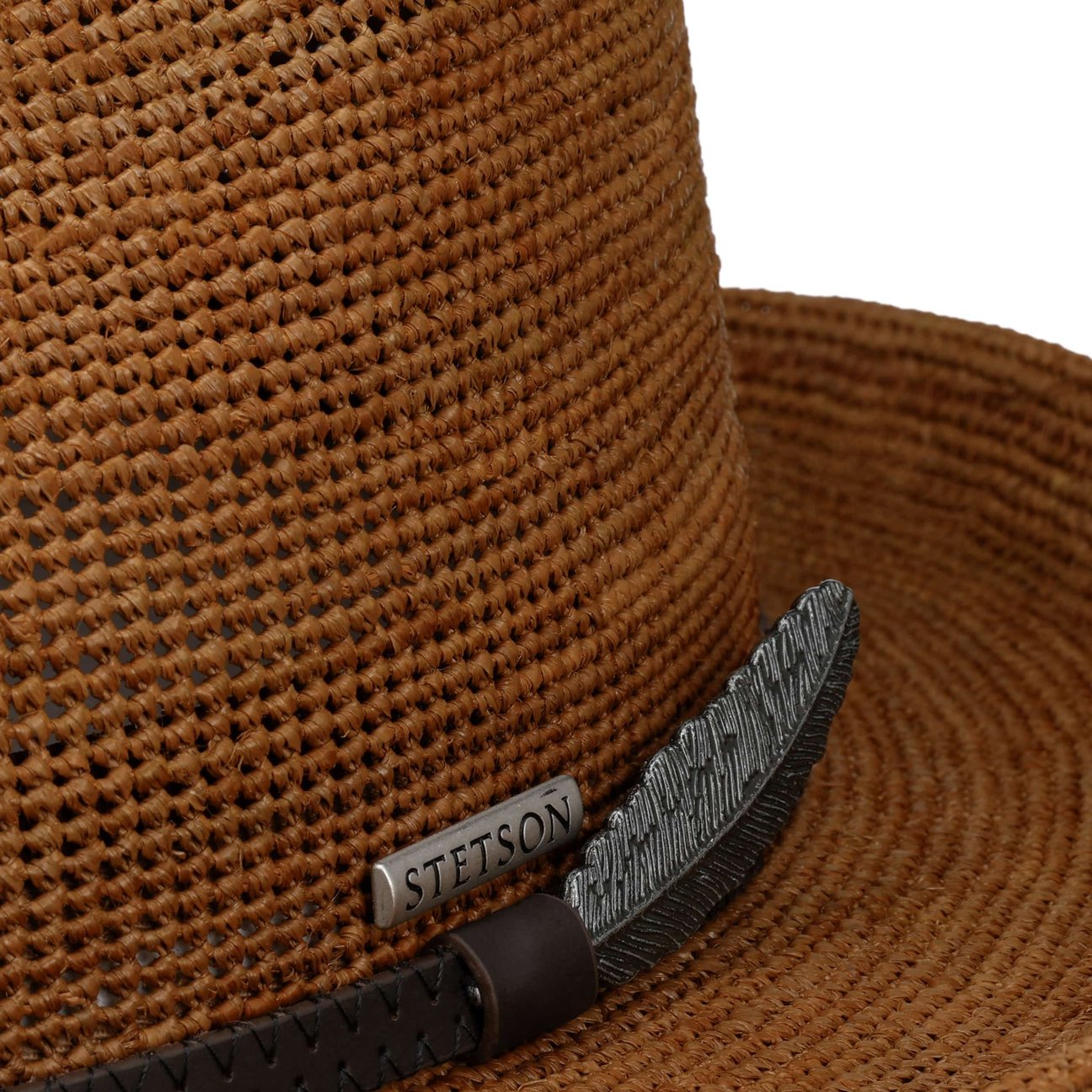 Stetson Daleport Crochet Fedora Raffia Hat