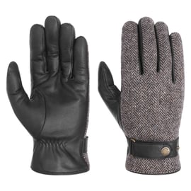 Stetson Herringbone Wool Leather Gloves