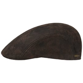 Stetson Madison Leather Flat Cap