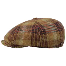 thumbnail image 2 of Stetson 6-Panel Canvas Flat Cap For Men - Navy Cotton Classic Style 2 of 9