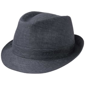 Votrechapeau Luigi - Trilby Noir à Motifs Cadrillés