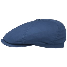 Stetson Cotton Twill Pet Dames/Heren - katoenen cap flat hat met klep voering voor Lente/Zomer - M (56-57 cm) olijfgroen