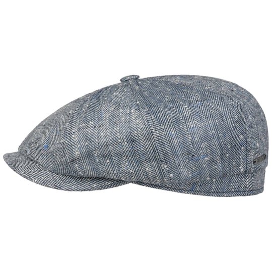 Casquette Plate Stetson Hatteras Brinkley - Lin Et Coton, Visière 6 Cm, Protection UV 40 - Fabriquée En UE, Style été/printemps
