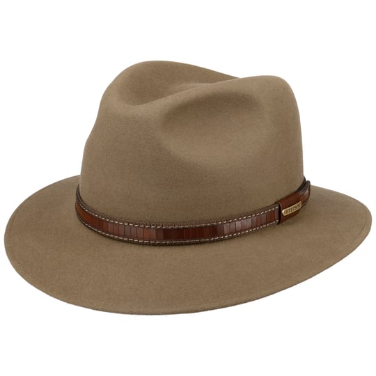 Chapeau Fedora Stetson Garrison En Feutre De Poil - Bord 6.5 Cm, Doublure, Fabriqué En UE, Automne-hiver