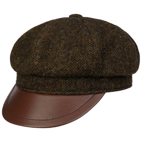 STETSON Irish Wool flatcap met klep Tweed veelkleurig Gemaakt in