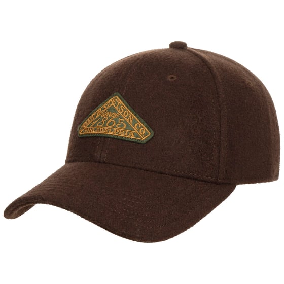 Stetson Brushed Twill Pet Dames/Heren - katoenen cap baseballpet metalen gesp met klep voor Zomer/Winter - One Size olijfgroen