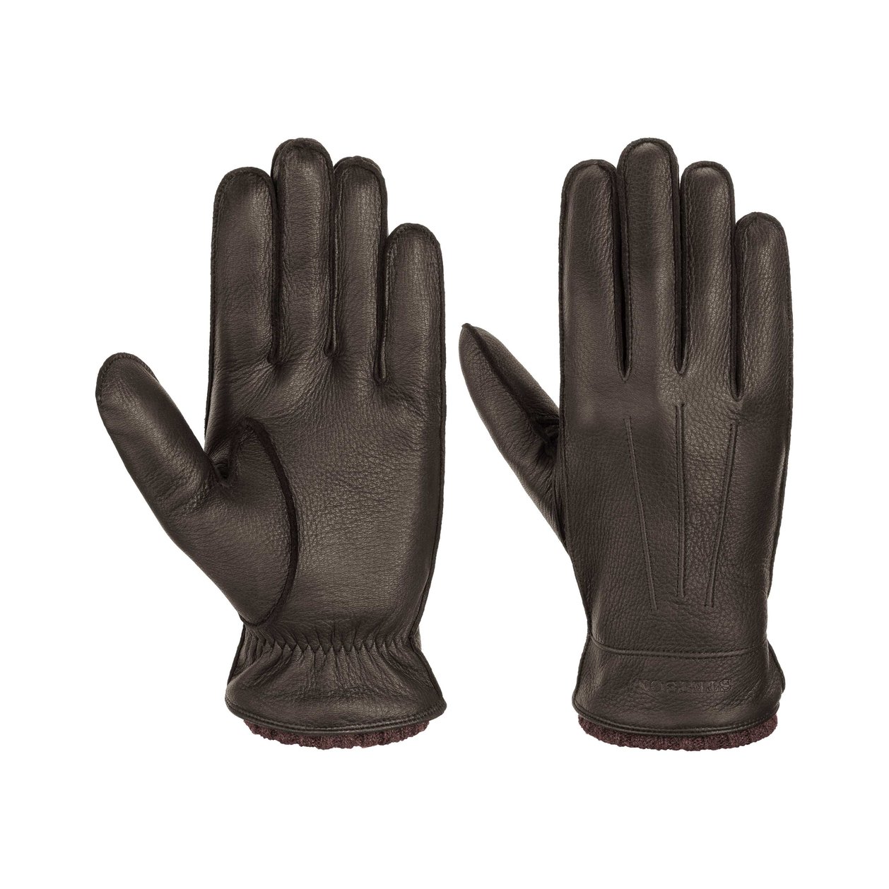 小物 10AW Supreme Deer Skin Palm Knit Gloves Lined Ragg Wool Gloves with Genuine Deer Skin Leather Palm – Great