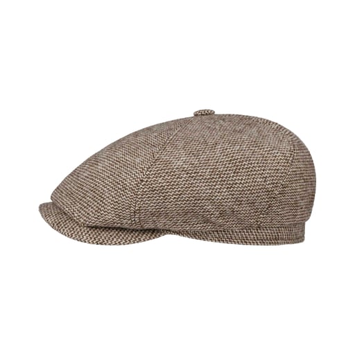 Stetson 6 Panel Undyed Wool Flat Cap
