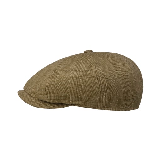 Stetson 8 Panel Tweed Flat Cap