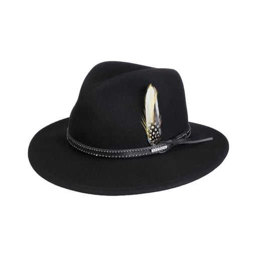 Stetson Cappello VitaFelt In Lana Per Uomo – Made In USA, Marrone Scuro, Taglia M (56-57 Cm)