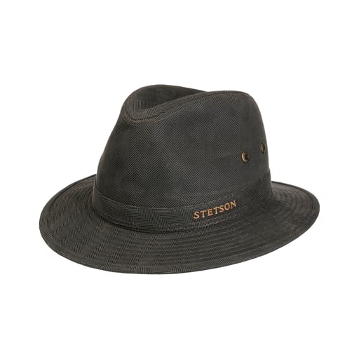 Stetson Chapeau en Tissu Herringbone Traveller