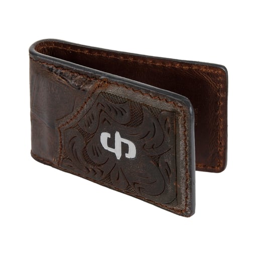 Stetson Croco Embossed Leather Money Clip II