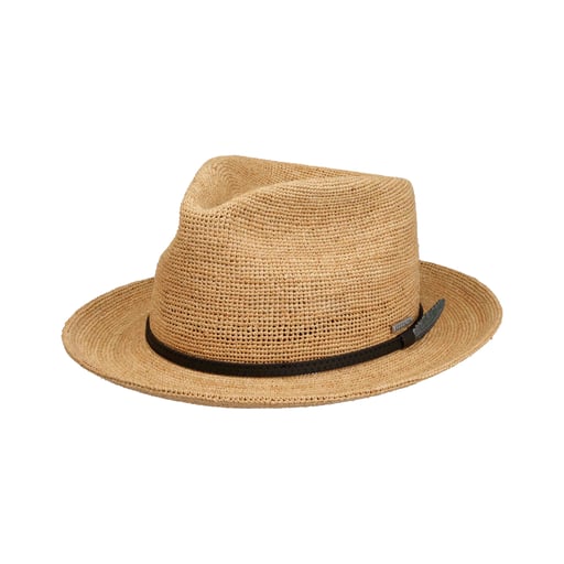 Stetson Daleport Crochet Fedora Raffia Hat