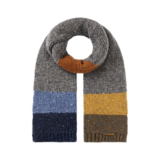 Stetson Donegal Wool Colour Block Knit Scarf