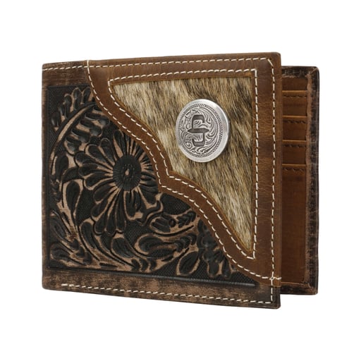 Stetson Hair-On-Hide Leather Bi-Fold Wallet