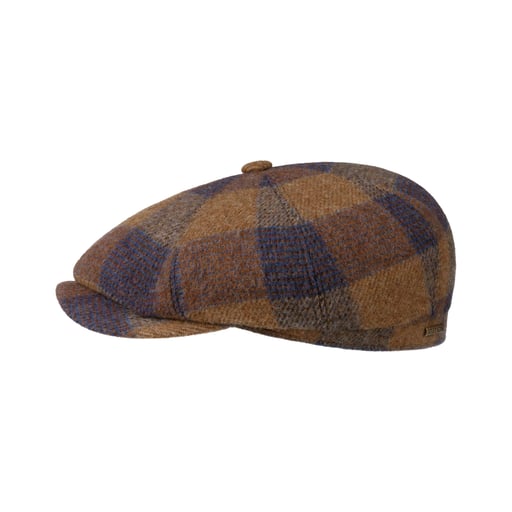 Stetson Hatteras Ankeny Wool Check Flat Cap