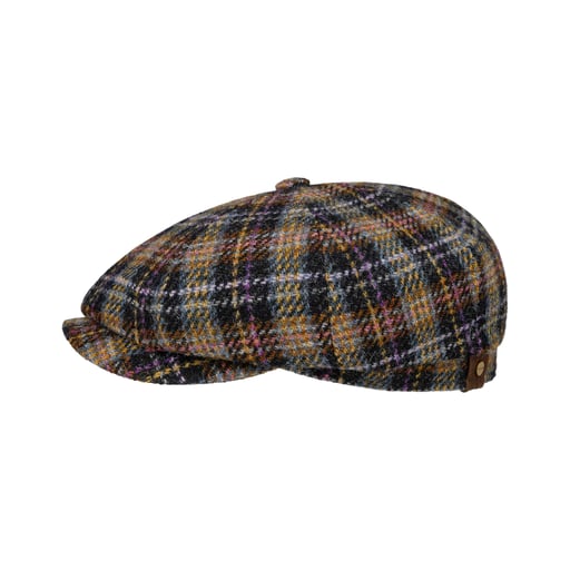 Stetson Hatteras Check Harris Tweed Flatcap