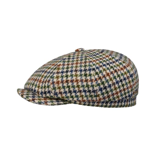 Stetson Hatteras Denaby Harris Tweed Flat Cap
