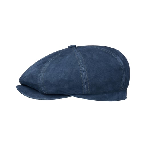 Stetson Hatteras Denim Leather Flat Cap