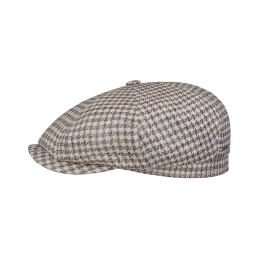 Stetson Hatteras Tweed Houndstooth Flat Cap