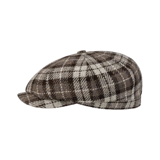 Stetson Hatteras Undyed Harris Tweed Flat Cap