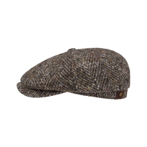 Stetson Hatteras Wool Colour Neps Flat Cap