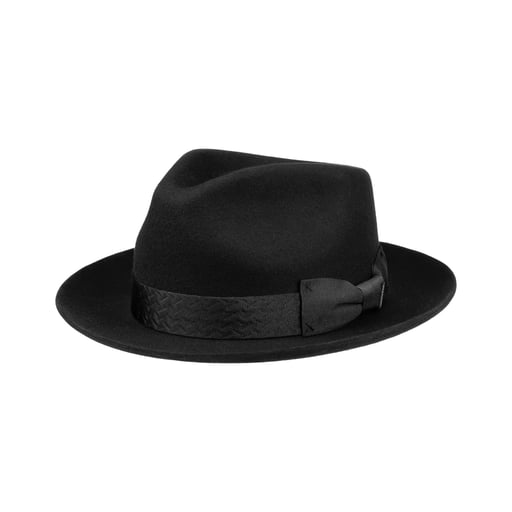 Stetson Docker Wool Herringbone Antrasit Balıksırtı Yün Şapka