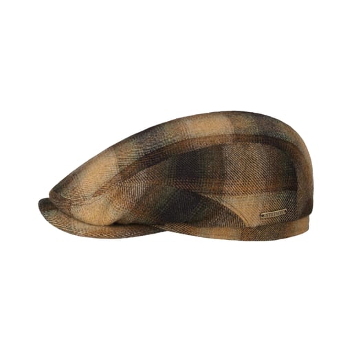 Stetson Italian Wool Check Driver Flat Cap