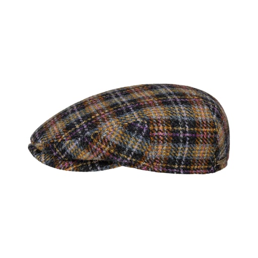 Stetson Kent Check Harris Tweed Flat Cap