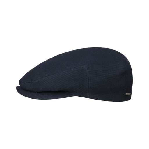 Stetson Kent Structure Linen Flat Cap