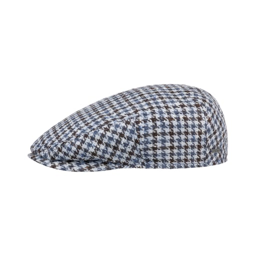 Stetson Kent Tricolour Houndstooth Flat Cap