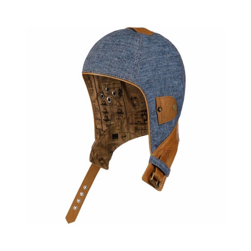 Stetson Linen Aviator Helmet with Leather