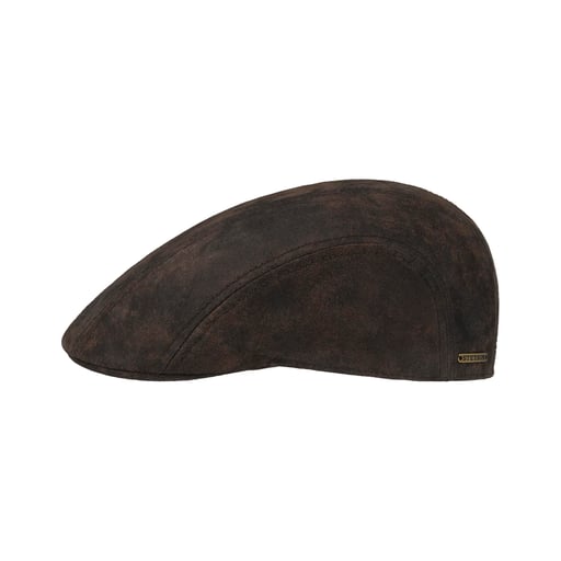 Stetson Madison Leather Flat Cap