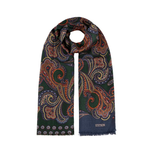 Stetson Multicolour Paisley Wool Scarf