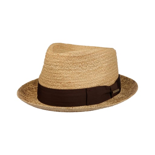 Stetson Printed Brim Player Raffia Hat