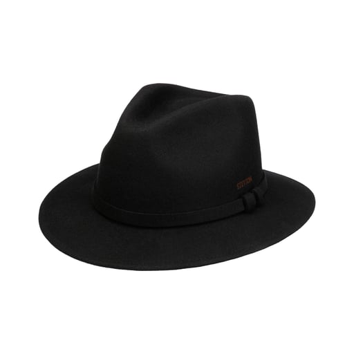 Stetson Jacky Pigskin Traveller Leren Hoed Heren - met voering voor Zomer/ Winter - M (56-57 cm) bruin