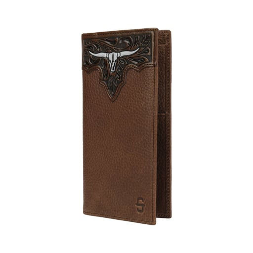 Stetson Steer Head Leather Checkbook