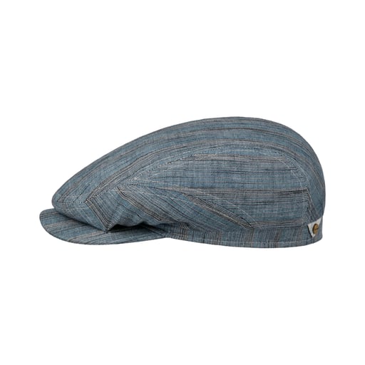 Stetson Tesrick Stripe Driver Linen Flat Cap