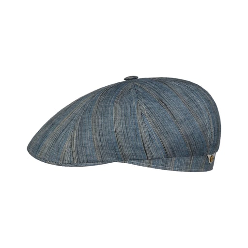 Stetson Tesrick Stripe Linen Flat Cap