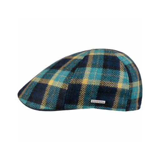 Stetson Texas Genola Wool Check Flat Cap