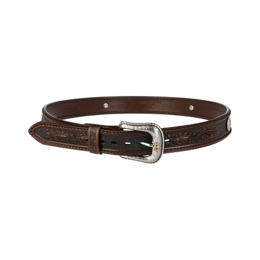 Stetson Tooled Conchos Leather Belt