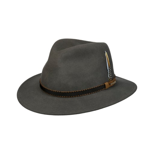 Stetson Rings VitaFelt Cappello In Lana Uomo - Made In USA, Marrone Scuro (M | 56-57cm) - 2