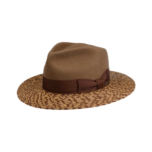 Stetson Wool Crown Hat with Straw Brim